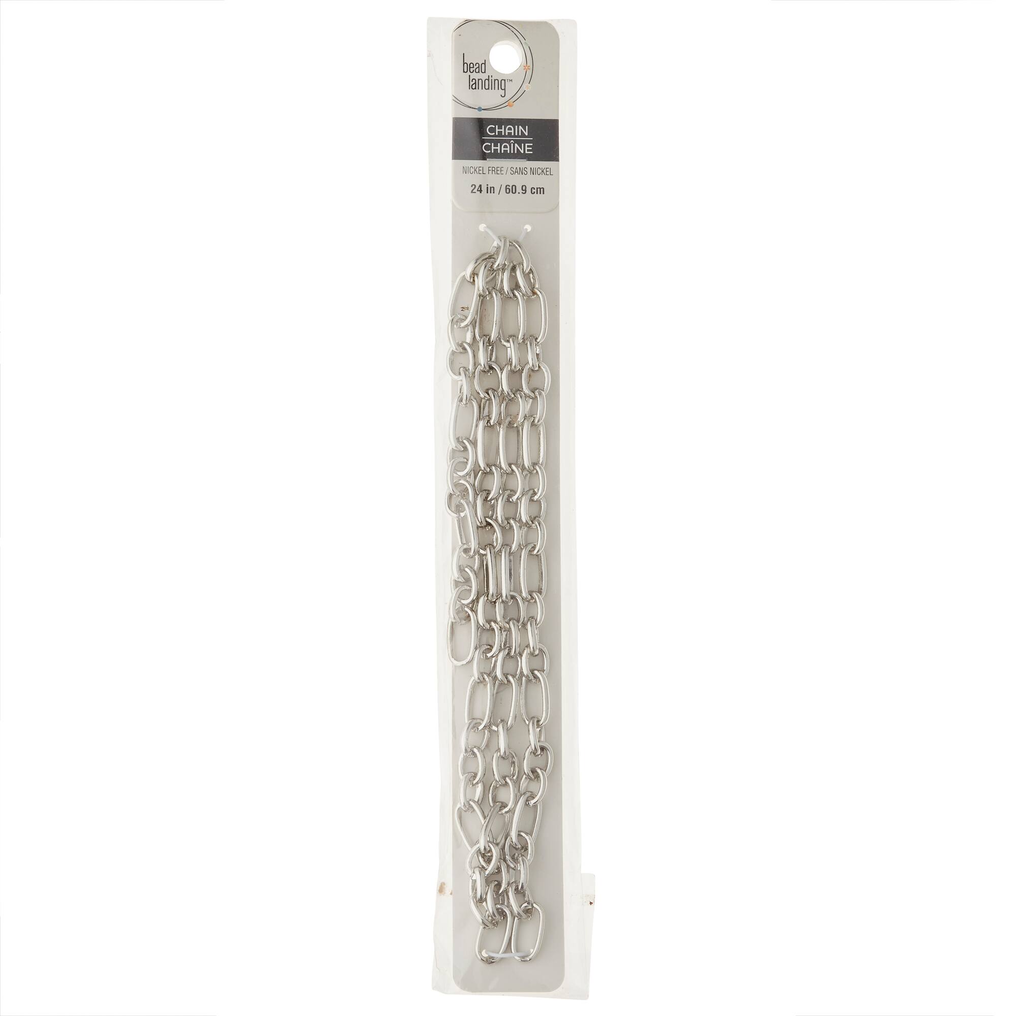 12 Pack: 24" Thin Round Rhodium Chain by Bead Landing™